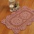Factory Direct Craft Set of 4 Individual Rose Rectangle Cotton Hand Crocheted Lace Doilies | 12" L x 8" W...