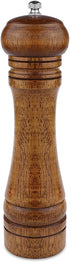 Pepper Grinder - 8 inch Pepper Mill Oak Wooden Pepper Mill Grinder Refillable Grinder Pepper with Ceramic Grinding Mechanism Adjustable Coarse to ...