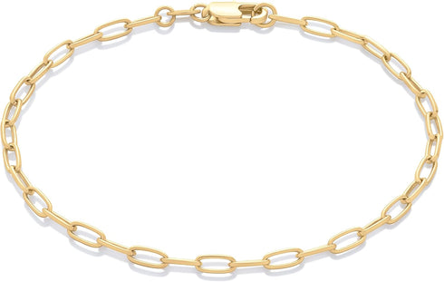 Amazon Essentials 14K Paperclip Chain Bracelet...