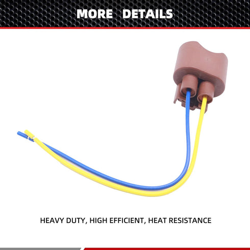 HiSport 9006 headlight plug Female Adapters Connector Wiring Harness Sockets Wire Plug Pigtails Compatible with High/Low Beam Or Fog Lights Use Re...