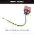 HiSport 9006 headlight plug Female Adapters Connector Wiring Harness Sockets Wire Plug Pigtails Compatible with High/Low Beam Or Fog Lights Use Re...