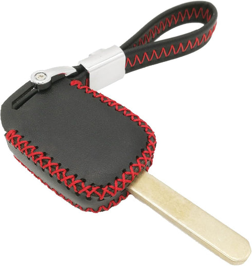 Alegender Hand Sew Leather 4 Buttons Key Fob Cover Case Remote Protector Skin Fit for 2013- 2016 2017 Honda Accord Sports 2017 Civic lx 2015 CR-V ...