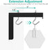 WALI Universal Projector Screen Ceiling Mount, Wall Hanging Mount L-Brackets, 6 inch Adjustable Extension with Hook Kit, Perfect Projector Screen ...