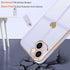 Teageo for iPhone 14 Plus Case for Women Girl Cute Love Heart Luxury Plating Soft Bling Back Cover Raised Full Camera Protection Bumper Silicone S...