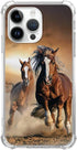 Brown Horses Case Compatible with iPhone 13 Pro, Running Horses Case for iPhone 13 Pro, Trendy TPU Bumper Phone Case Cover...