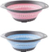 Collapsible Strainer/Colander(5 Quarts),Set of 2-Piece Food-Grade Silicone Kitchen Filter,Kitchen Folding Strainer for Pasta,Veggies and Fruits,Di...