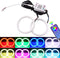 YM E-Bright 1 Set 70MM RGB Angel Eyes LED Halo Rings for Car Lamp Daytime Running Light COB Chips Multil-Color Circle Ring Mobile App Control with...