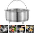 Luxshiny Rice Cooker Rice Cooker Rice Cooker Steamer Basket with Handle Legs Vegetable Steamer Insert Stainless Steel for Steaming Food Meat Fish ...