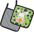 Caroline's Treasures BB6903PTHD Easter Polkadot Rabbit Pair of Pot Holders Kitchen Heat Resistant Pot Holders Sets Oven Hot Pads for Cooking Bakin...