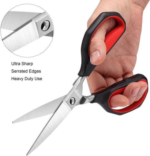 LIVINGO Kitchen Shears Heavy Duty: Cooking Scissors Dishwasher Safe Come Apart Sharp Forged Stainless Steel Blade Utility Food All Purpose for Cut...