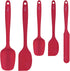 HOTEC Heat Resistant 600? BPA-Free Silicone Rubber Spatula Set, Kithchen Cooking Spatulas, Baking, Mixing, for Non Stick Cookware, Dishwasher Safe...