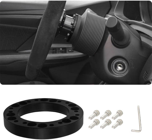Steering Wheel Adapter Spacer, Aluminum Alloy Steering Wheel Hub Spacer, Steering Wheel Hub Adapter Extension Spacer, 12.5mm 1/2" Wheel Spacer for...
