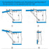 20N/4.4 lb Gas Strut Cabinet Hinge Safety Lift Support, Gas Struts Soft Open Lid Hinge for Cabinet Toy Box, 6 inch Length 2Pcs...