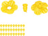 CHICIRIS Hummingbird Feeder Flowers, Replaceable Bird Feeder Replacement Flowers 30 Sets Multicolored for Home (Yellow)...