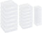 Mini Storage Containers, Mixed Sizes Small Rectangular Clear Plastic Storage Containers Box with Hinged Lid for Beads, Organizie Tiny Items, Other...