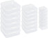 Mini Storage Containers, Mixed Sizes Small Rectangular Clear Plastic Storage Containers Box with Hinged Lid for Beads, Organizie Tiny Items, Other...