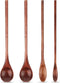 4 Pieces Wooden Coffee Mixing Spoons, Long Handle Wooden Spoon Mixing Honey Spoon Handmade Wood Stirring Spoon for Kitchen Stirring...