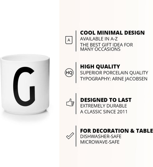 Design Letters Porcelain Coffee Cups (A-Z) | Monogram Mug | Fathers Day Gifts for Dad, Dad Gifts | Initial Coffee Mug | Initial Mug Designed in De...