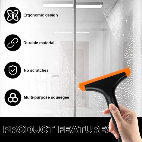 Small Silicone Car Window Squeegee, Mini Auto Windshield Water Blade Scraper Tool, All-Purpose Window Tint Squeegee Wiper for Mirror Home Cleaning...