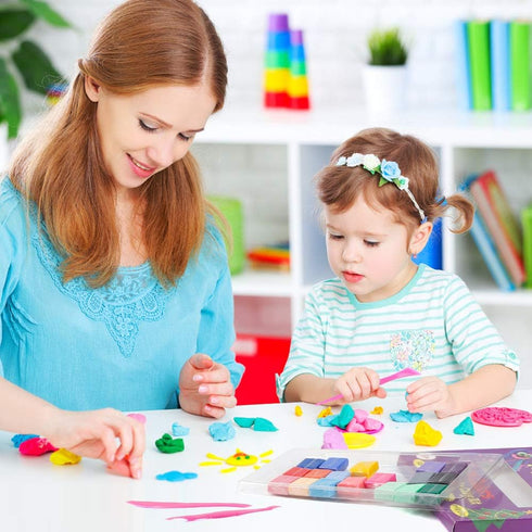CiaraQ 24 Colors Small Block Polymer Clay Starter kit, Oven Bake Clay, DIY Molding Clay, Great for Kids, Beginners...