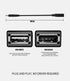 USB Cable, 2-Port USB 2.0 Male to Female Splitter, High-Speed Charging & Data Transfer for Laptop, Car, Mac, TV, PC, Xbox, HDD...
