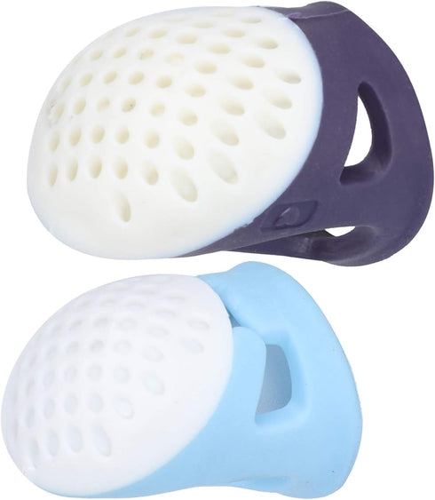 2Pcs Guard Fingertip Protectors Thimble Sleeve Finger Protector Silicone Fingerstall Quilting Craft Accessories...