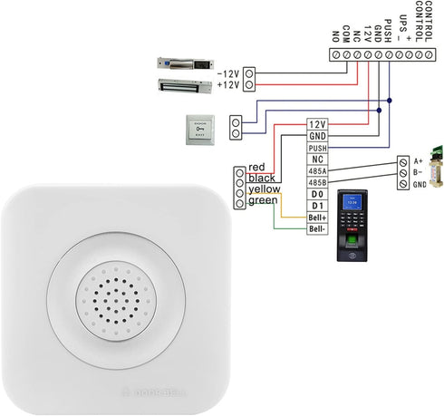 Doorbell, 12V Wired Doorbell,90dB Door Bell Chime,Home Access Control System Supporting No Install Battery for Home Safety, Doorbell, doorbell chi...