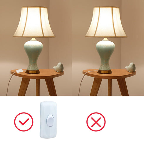 2 Pcs Inline Switch, Cord Appliance White Switch, Button ON Off for Lamp, Rated 2A 250V, Replacement Repair for Control LED Electrical Line Extens...
