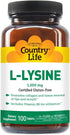 COUNTRY LIFE VITAMINS L-Lysine 1000 Mg with B-6, 2.5 Pounds...