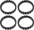 4 Pack Tires for IROBOT ROOMBA Wheels Series E5 E6 E7 i7 i7+ 500, 600, 700, 800 and 900 Anti-Slip, Great Adhesion and Easy Assembly. Replacement f...