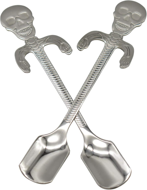 Maydahui 6PCS Skull Spoon 5 inch 18/10?304 ?Stainless Steel Hanging Teaspoons Coffee Tea Sugar Espresso Dessert Stirring Spoons Design for Hallowe...
