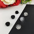 100 Pcs Buckle Plastic Button, 0.45 Inch Clear Black Plastic Buttons for DIY Shoe Back Decoration Shoe Decoration Accessories Wristband Charms DIY...