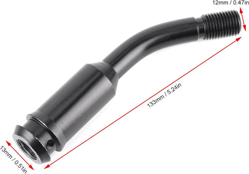 aqxreight Shift Knob Extender, Aluminum Racing Gear Shifter Stick Lever 5" Bend Bent Extension Compatible with T3/T4 T25...