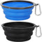 Kytely Large Collapsible Dog Bowl 2 Pack, 34oz Foldable Dog Travel Bowls, Portable Dog Water Food Bowl with Clasp, Pet Cat Feeding Cup Dish for Tr...