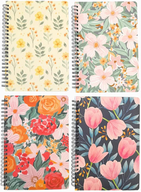 ALIMITOPIA Spiral Notebook Journal,Wirebound Ruled Sketch Book NotePad Diary Memo Planner,A5 Size(8.3X5.7) & 80 sheets (Floral-D)...