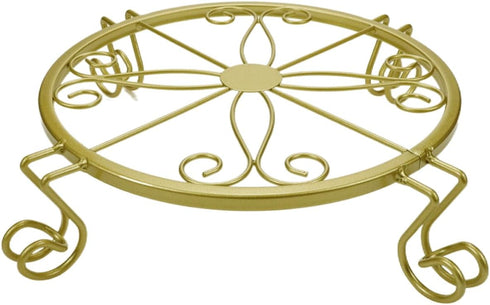 Gold Original Patented Plant Stands for Flower Pot,Round Wrought Iron Flower Planter Pot Stand, Corner Gardening Pumpkin Stand...