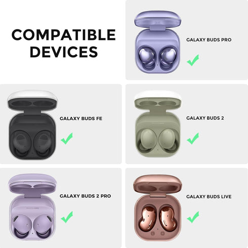 Samsung Galaxy Buds FE (2023) Protective Case - Shock-Proof, Wireless Charging (Black)...