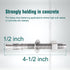 1/2"x 4-1/2" inch Stainless Steel Standard Strong Wedge Anchor, Fasteners for Concrete (4 pcs)...