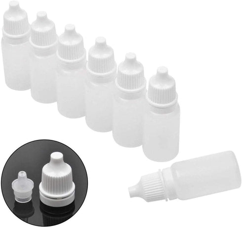 US 50pcs 10ml Empty Plastic Squeezable Dropper Bottles Eye Liquid Dropper Sample...