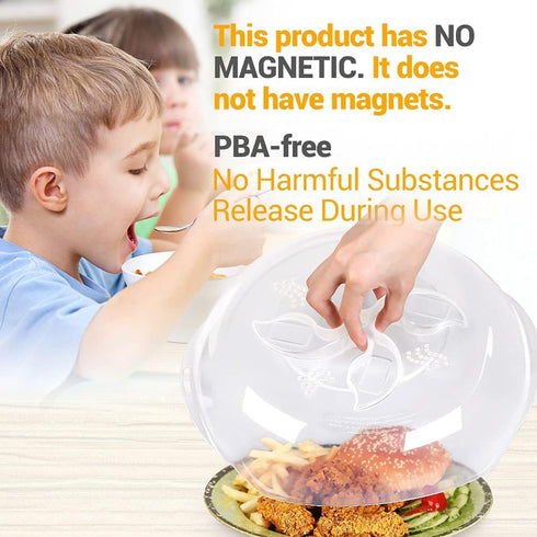 Microwave Plate Cover, Anti-Splatter Plate Lid w/ Steam Vents Microwave Food Cover, BPA-Free,11.8 Inch, Dishwasher Safe...