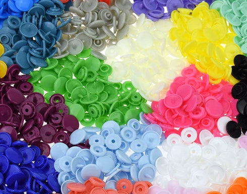 300 Sets 20-Color KAM Snaps Buttons, BetterJonny Glossy Round Size 20 (1/2") T5 Plastic Resin Snap Fastener No Sew Buttons for Cloth Diaper Bibs T...