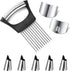 8 Pcs Kitchen Finger Guards Chopping Onion holder Slicer,Adjustable Finger Nail Protector,Safe Knife Cutting Shield,finger guards for cutting Kitc...