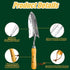Garden Transplanter Trowel with Depth Marks, Super Strong Chrome Coated Stainless Steel Head and Comfort Hard Wood Handle Garden Tools for Plantin...