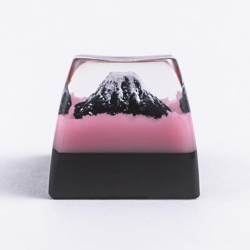 Artisan Keycap - Mount Fuji Sakura Custom Keycaps Esc Resin Keycap Handmade Artisan Keycaps Mountain Keycap for Cherry MX Swith for Keyboards Key ...