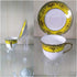 Hipiwe Acrylic Tea Cup Saucer Display Stands Clear Dinnerware Display Easel Stand Teacup Sets Plate Holder, Pack of 5 , High Legs...
