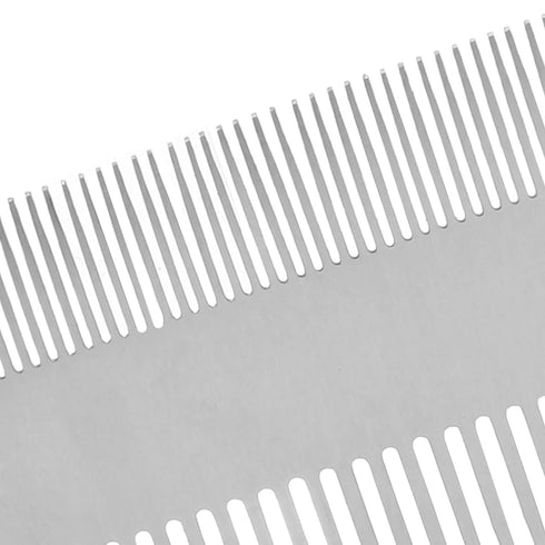 1Pc Silver Dual Action Stainless Steel Credit Card Size Comb Pocket Comb Anti-Static Hair Comb Beard Mustache Comb For Man Beauty and Personal Car...