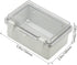 Zulkit Junction Box ABS Plastic Dustproof Waterproof IP65 Electrical Boxes Hinged Shell Outdoor Universal Project Enclosure Clear Cover with 2 Cab...