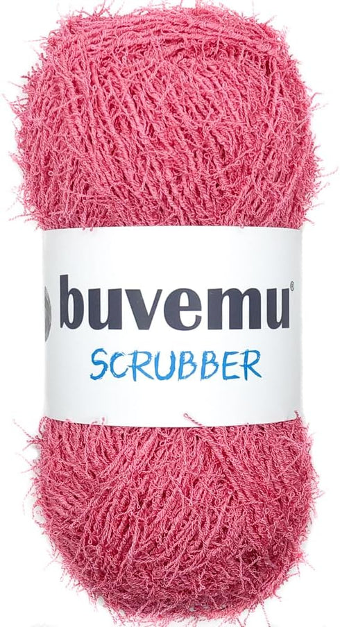 Scrubber Yarn for Crocheting Knitting Dishcloths Washcloths Crafty Items, 100 Gram (3.53 Ounces) 88 Yards (80 Meters) (Candy Pink)...