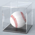 Acrylic Display Case, 4x4x4 Inch Cube Acrylic Boxes for Display, Clear Display Cases with Matte Black Base and Single-Piece Acrylic Box for Softba...