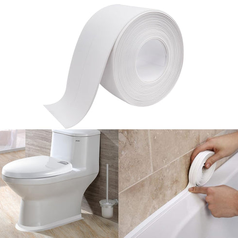 Caulk Tape, White Bathroom Corner Caulking Tape, Waterproof Self-Adhesive Sealing Tape Used for Kitchen Sink,Toilet, Bathroom Bathtub, Tub Floor W...